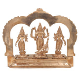 Handcrafted Panchaloha Murugan Idol with Valli and Devasena | Bronze Subramanya Kumara Swamy Skanda Vel Murugan Statue for Puja & Decor,Gold, 11 Inch, 1 Piece
