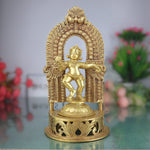Handmade Brass Ladoo Gopal Ji Murti – Krishna, Gopal, Govinda, Bal Gopal, Radha Krishna Idol for Pooja Room, Home, Temple & Office Decor