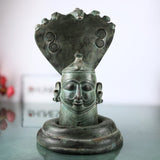 Brass Shiva Lingam with Naga Aura | Handmade Shivling Idol | Shivalingam Jyotirlinga Mahalingam Banalinga Murti for Home Temple & Puja