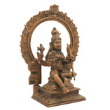 Handcrafted Panchaloha Rajarajeshwari Devi Bronze Idol – Lalitha Tripurasundari Chola Art Temple Sculpture,Brown, 7 Inch, 1 Piece