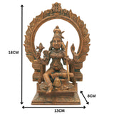 Handcrafted Panchaloha Rajarajeshwari Devi Bronze Idol – Lalitha Tripurasundari Chola Art Temple Sculpture,Brown, 7 Inch, 1 Piece