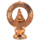 Handmade Panchaloha Ayyappa Swamy Idol with Prabhavali – Bronze Hariharanandan | Kanchu Dharma Shasta Murti for Home & Temple Decor,Gold, 8 Inch, 1 Piece