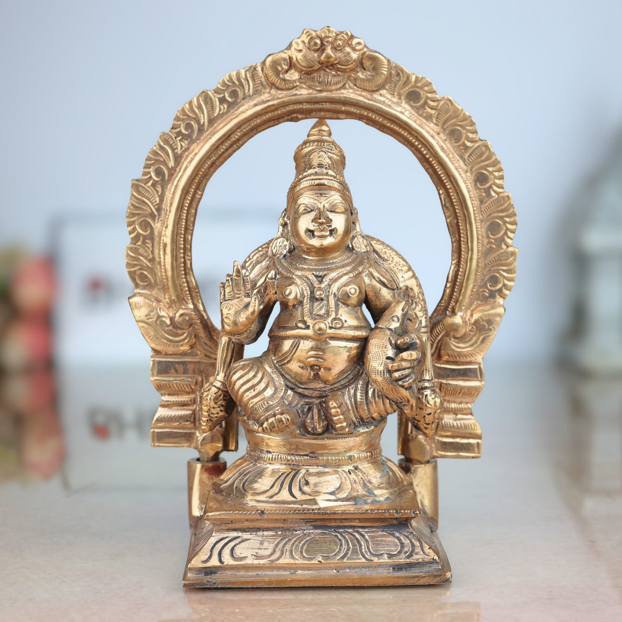Handcrafted Panchaloha Bronze Kubera Idol