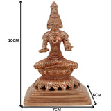 Handmade Annapurna Idol | Annapurneshwari Bronze Statue | Panchaloha Goddess Sculpture for Puja & Home Decor,Gold, 4 Inch, 1 Piece