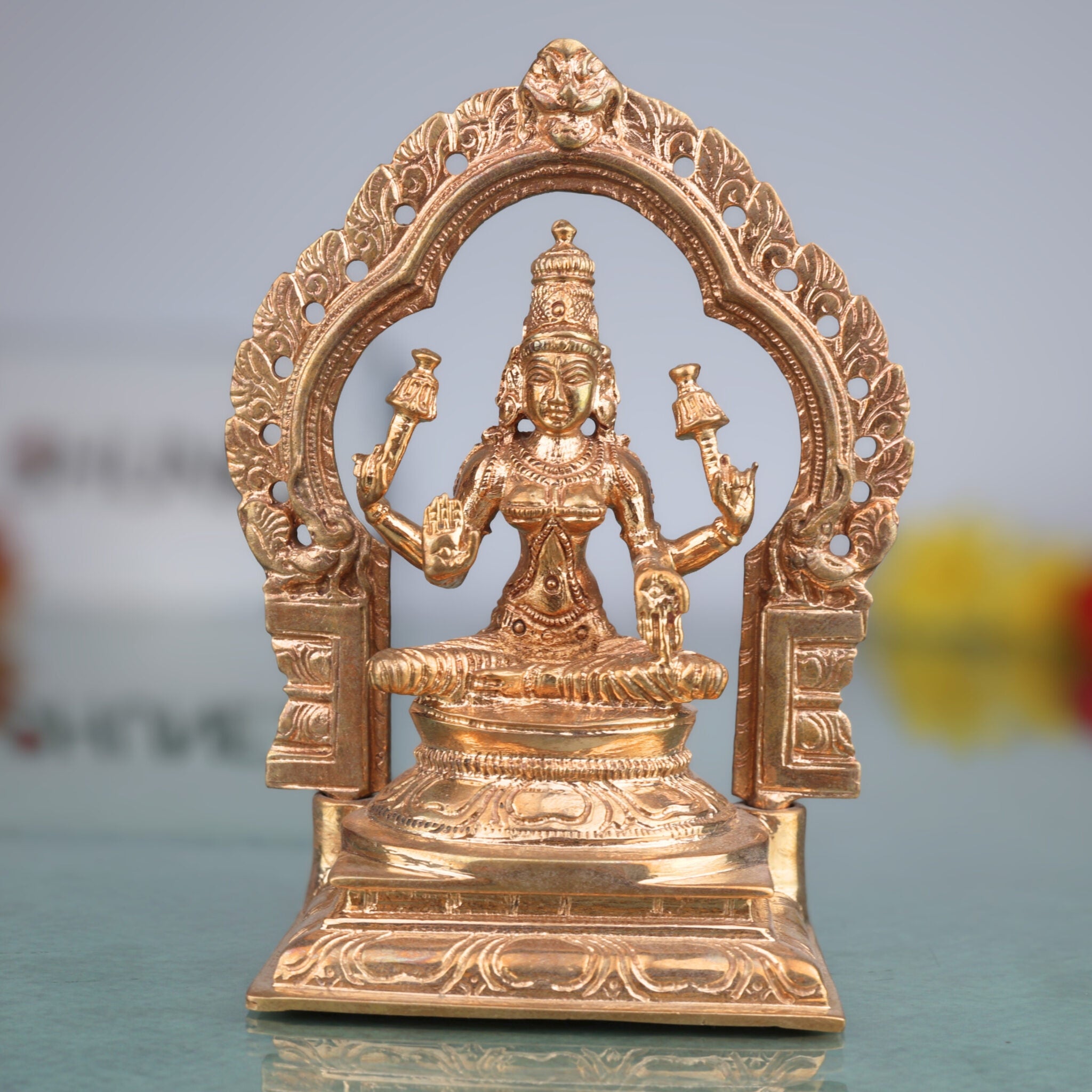 Handcrafted Panchaloha Lakshmi Idol