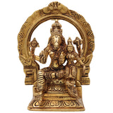 Lord Hayagriva Lakshmi Brass Idol | Lakshmi Hayagriva Murti Vigraham Statue for Pooja, Temple, Home Decor & Vastu Gift,Gold, 6 Inch, 1 Piece