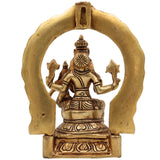 Lord Hayagriva Lakshmi Brass Idol | Lakshmi Hayagriva Murti Vigraham Statue for Pooja, Temple, Home Decor & Vastu Gift,Gold, 6 Inch, 1 Piece