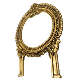 Brass Prabhavali for Idols Handcrafted – Traditional Temple Arch Frame | Prabhamandala Tiruvasi Aura Backplate for God Statue | Decorative Pooja Mandapam Wall Hanging, Gold, 11 Inch, 1 Piece