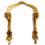 Bhunes Brass Handcrafted Prabhavali for Deity | Traditional Hindu Temple Arch Frame | Pooja Backdrop | God Idol Halo | Decorative Aura Backplate for Mandir, Gold, 13 Inch, 1 Piece