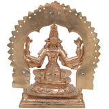 Handmade Bronze Vijaya Lakshmi Idol | Panchaloha Jaya Mahalakshmi Narayani Statue | South Indian Chola Art Lakshmi Devi Murti for Home Temple & Puja,Gold, 10 Inch, 1 Piece