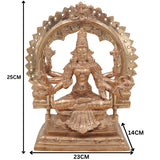 Handmade Bronze Vijaya Lakshmi Idol | Panchaloha Jaya Mahalakshmi Narayani Statue | South Indian Chola Art Lakshmi Devi Murti for Home Temple & Puja,Gold, 10 Inch, 1 Piece