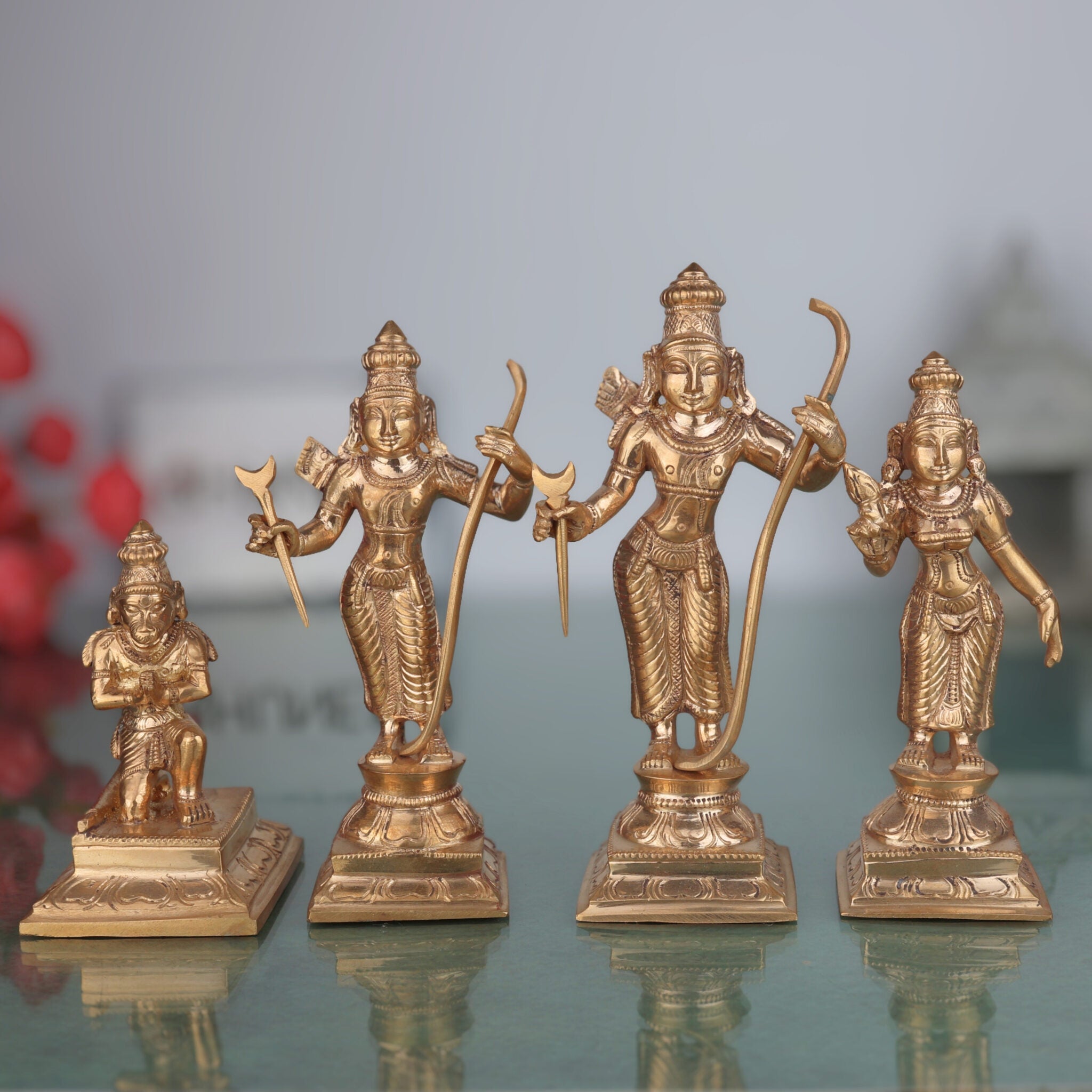 Bronze Rama Darbar Idol Set