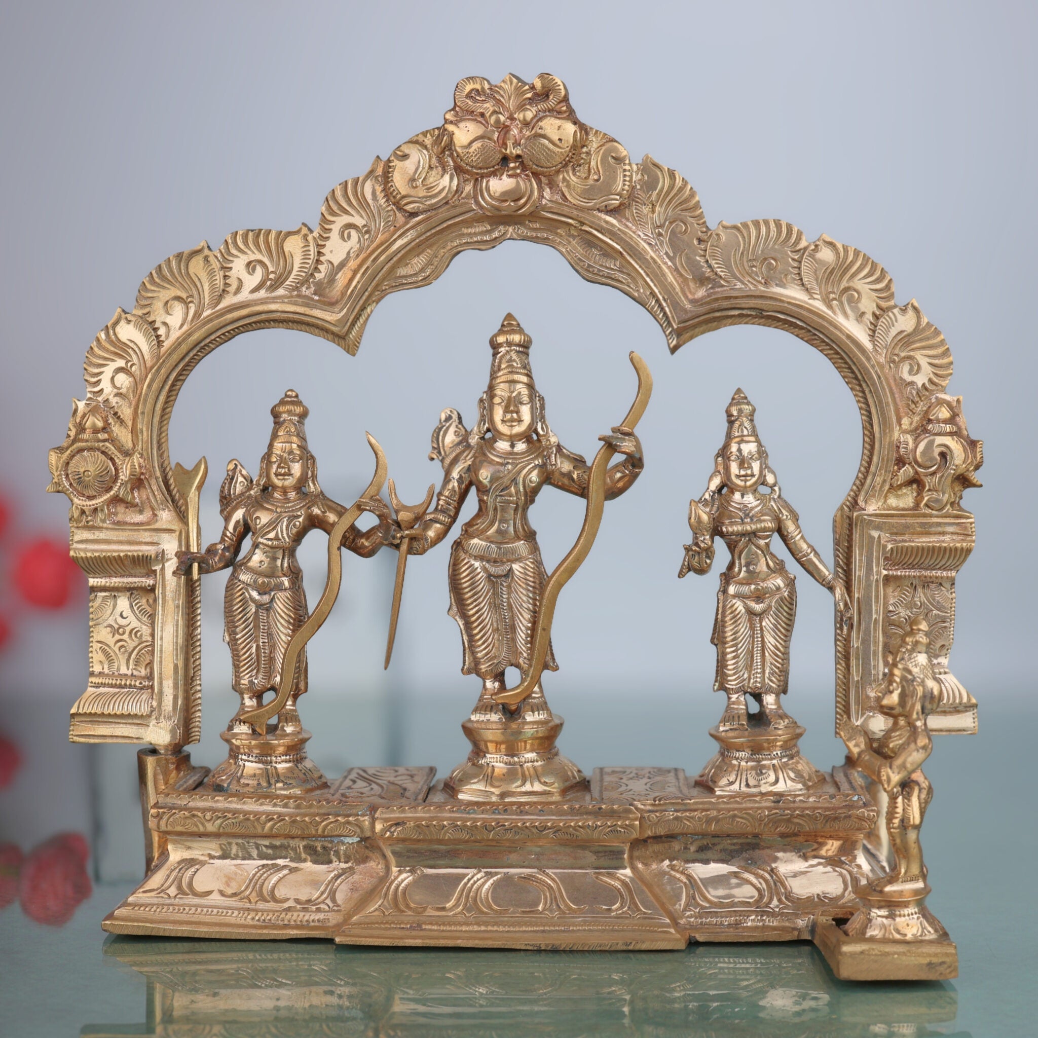 Handmade Panchaloha Bronze Rama Darbar Idol