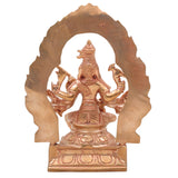 Raj Matangi Devi Bronze Idol, Handmade Panchaloha Murti, Traditional South Indian Goddess Matangi Statue for Puja & Temple Decor,Gold, 6.5 Inch, 1 Piece