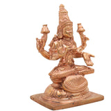 Handcrafted Panchaloha Mahalakshmi Idol | Bronze Sri Lakshmi | Maha Laxmi | Kamala Devi Murti for Pooja & Home Decor,Gold, 5.5 Inch, 1 Piece