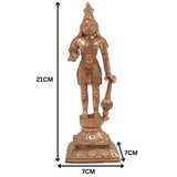 Handcrafted Panchaloha Hanuman Idol in Bronze – Ram Bhakt Anjaneya Murti | Bajrang Bali | South Indian Chola Art Sculpture (21cm),Gold, 8.5 Inch, 1 Piece