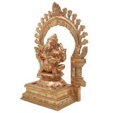 Handcrafted Panchaloha Ganesha Idol | Bronze Vinayaka Ganapati Murti | Chola Art Kanchu Ganesh Statue for Home Temple & Gift,Gold, 13 Inch, 1 Piece