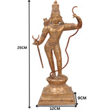 Handcrafted Bronze Panchaloha Rama Darbar Idol Set | Lord Rama Sita Laxman Hanuman Murti | Traditional South Indian Temple Sculpture,Gold, 10 Inch, 1 Piece