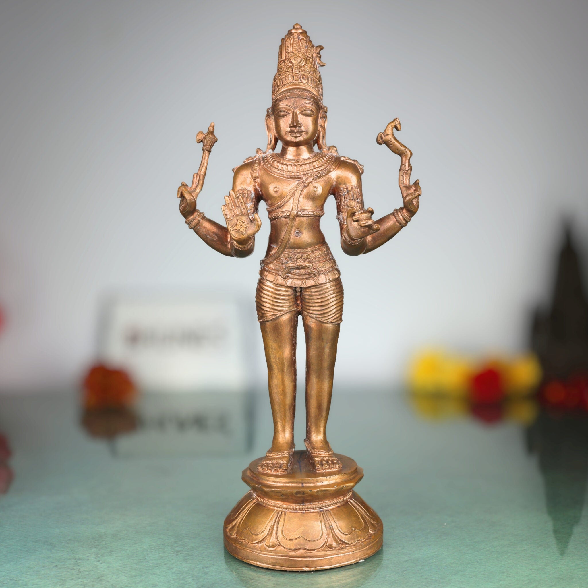 Handmade Bronze Shiva Idol Panchaloha Statue