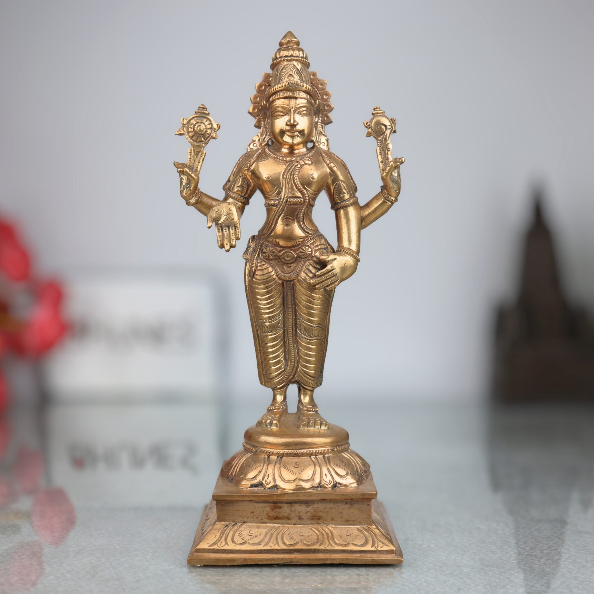 Handcrafted Bronze Vishnu Idol