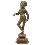 Handcrafted Bronze Vrishavahana Idol | Panchaloha Nandi Vahana Statue | Traditional Chola Art Panchaloham Vrishabha Murti for Temple & Home Decor,Brown, 13 Inch, 1 Piece