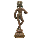 Handcrafted Bronze Vrishavahana Idol | Panchaloha Nandi Vahana Statue | Traditional Chola Art Panchaloham Vrishabha Murti for Temple & Home Decor,Brown, 13 Inch, 1 Piece