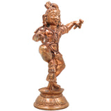 Handcrafted Bronze Bal Gopal Idol – Panchaloha Laddu Gopal, Natkhat Krishna, Makhan Chor, Nand Kishore, Banke Bihari, Chola Art South Indian Temple Statue, Brown, 7 Inch, 1 Piece
