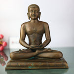 Handcrafted Bronze Panchaloha Mahavira Idol – Vardhamana Swami Jain Tirthankara Statue for Temple & Home Decor