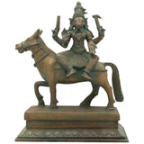 Handcrafted Bronze Varahi Amman Idol in Panchaloha – Chola Style Goddess Varahi | Dandini | Barahi | Shakti Devi Sculpture for Temple & Pooja (33cm),Brown, 13 Inch, 1 Piece