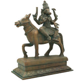 Handcrafted Bronze Varahi Amman Idol in Panchaloha – Chola Style Goddess Varahi | Dandini | Barahi | Shakti Devi Sculpture for Temple & Pooja (33cm),Brown, 13 Inch, 1 Piece