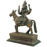 Handcrafted Bronze Varahi Amman Idol in Panchaloha – Chola Style Goddess Varahi | Dandini | Barahi | Shakti Devi Sculpture for Temple & Pooja (33cm),Brown, 13 Inch, 1 Piece