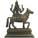 Handcrafted Bronze Varahi Amman Idol in Panchaloha – Chola Style Goddess Varahi | Dandini | Barahi | Shakti Devi Sculpture for Temple & Pooja (33cm),Brown, 13 Inch, 1 Piece