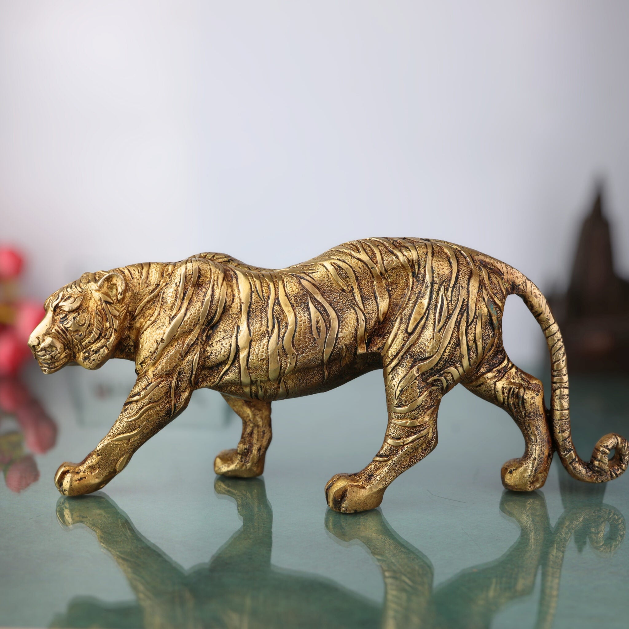 Brass tiger, Sher Ki Murti, Simha Silai, Bagh Home Decor, Showpeices, Decoratives