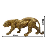 Brass Tiger Idol Shera Vyaghra Baagh Murti | Handcrafted Peetal Pittal Sculpture | Indian Tiger Figurine for Home Decor & Temple