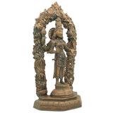 Handcrafted Bronze Mahalakshmi Idol with Prabhavali | Panchaloha Sri Lakshmi Devi | Goddess Laxmi ji for Pooja & Decor