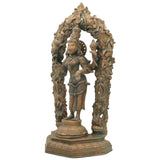 Handcrafted Bronze Mahalakshmi Idol with Prabhavali | Panchaloha Sri Lakshmi Devi | Goddess Laxmi ji for Pooja & Decor