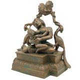 Panchaloha Yashoda Mata Breastfeeding Baby Krishna Bronze Idol – Handcrafted Chola Art Nursing Mother Statue, Amma Paal Kudukkum, Maa Doodh Pilati Hui, Mother Feeding Child Sculpture for Home Temple Décor,Brown,9Inch,1pice