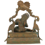 Panchaloha Yashoda Mata Breastfeeding Baby Krishna Bronze Idol – Handcrafted Chola Art Nursing Mother Statue, Amma Paal Kudukkum, Maa Doodh Pilati Hui, Mother Feeding Child Sculpture for Home Temple Décor,Brown,9Inch,1pice