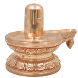 Bronze Shiva Lingam Idol, Handcrafted Chola Style Mahadev Shivling Murti for Pooja, Home Temple & Spiritual Gifting, Gold, 6.5 Inch, 1 Piece