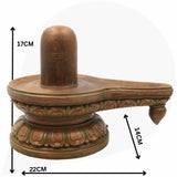 Handcrafted Bronze Panchaloha Shiva Lingam Idol – Traditional Chola Art Shivling, Mahalingam, Jyotirlinga, Banalinga Statue for Puja, Temple & Home Decor,Brown, 7 Inch, 1 Piece