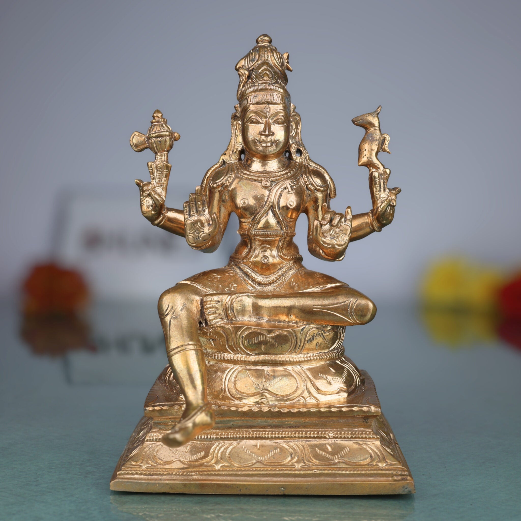 Handmade Panchaloha Bronze Shiva Idol