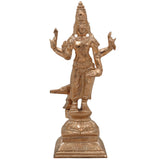 Handcrafted Bronze Panchaloha Shani Dev Idol, Shaneshwar Murti for Temple & Home, Traditional Shani Bhagwan Statue, Home Décor,Brown,7Inch,1pice