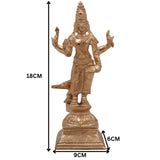 Handcrafted Bronze Panchaloha Shani Dev Idol, Shaneshwar Murti for Temple & Home, Traditional Shani Bhagwan Statue, Home Décor,Brown,7Inch,1pice