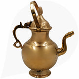 Handcrafted Brass Water Kamandal, Pooja Kamandal, Jal Kamandal, Peetal Ritual Vessel, Temple & Home Sacred Water Pot Gift,Gold, 11 Inch, 1 Piece