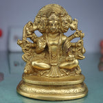 Panchmukhi Hanuman Brass Idol | Bajrang Bali Anjaneya Vayuputra Murti for Home Temple Pooja Decor