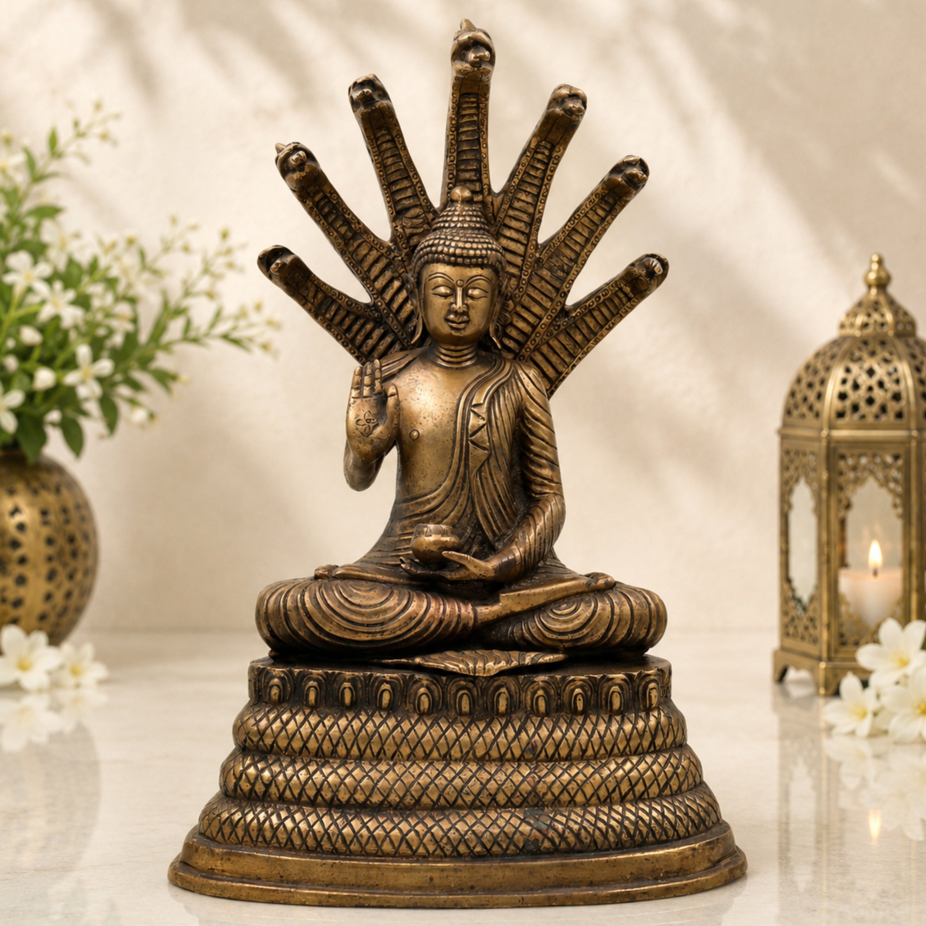  Brass Buddha Idol 