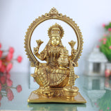 Handcrafted Brass Mahalaxmi Idol | Gajalakshmi Murti | Lakshmi Devi Statue for Pooja Room, Temple & Home Decor