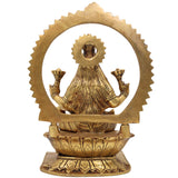 Handcrafted Brass Mahalaxmi Idol | Gajalakshmi Murti | Lakshmi Devi Statue for Pooja Room, Temple & Home Decor,Gold, 10.5 Inch, 1 Piece