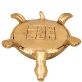 Brass Tortoise Idol, Kurma Avatar Figurine, Kachhua Statue for Vastu & Feng Shui, Long Life, Wealth, Harmony Decor,Gold, 2.5 Inch, 1 Piece