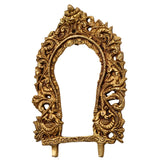 Bhunes Brass Peacock Prabhavali Frame Arch Wall Hanging for Temple & Home Decor, Traditional Prabhawali for Deity, Brass God Idol Halo, Gold Finish, Gold, 7.5 Inch, 1 Piece